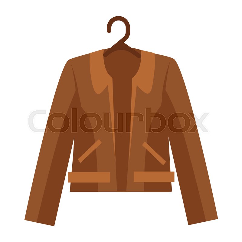 800x800 Brown Shortened Leather Jacket With Collar And Two Pockets On