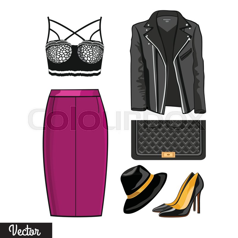 800x800 Illustration Stylish And Trendy Clothing.leather Jacket, Narrowed