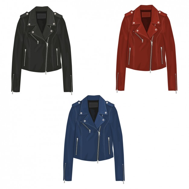 626x626 Leather Jackets Collection Vector Free Download