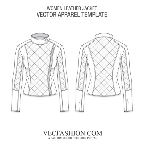 600x600 Women Biker Jacket Fashion Flat