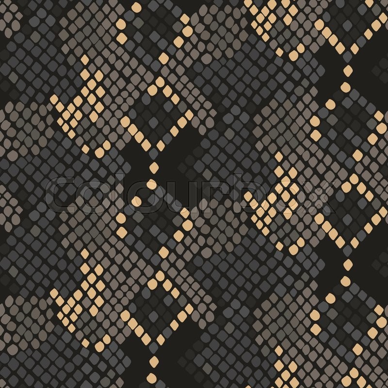 800x800 Snake Skin Seamless Vector Texture. Brown Tone Colors Snake
