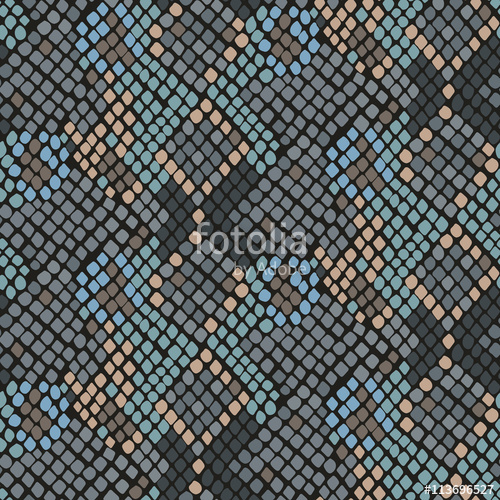 500x500 Snake Skin Seamless Vector Texture. Turquoise Tone Colors Snake