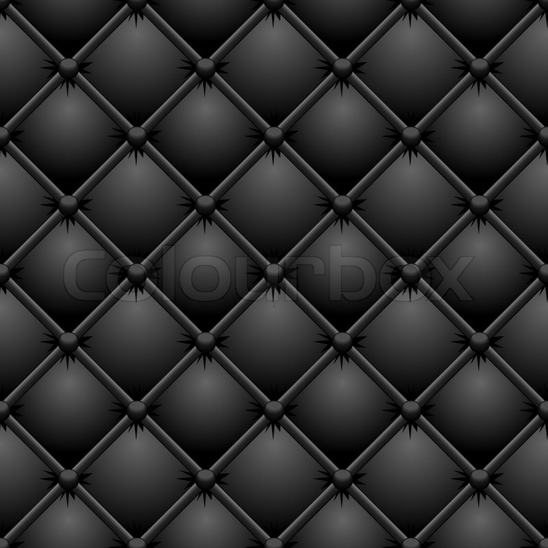 800x800 Buttoned Black Leather Vector Texture. Stock Vector Colourbox