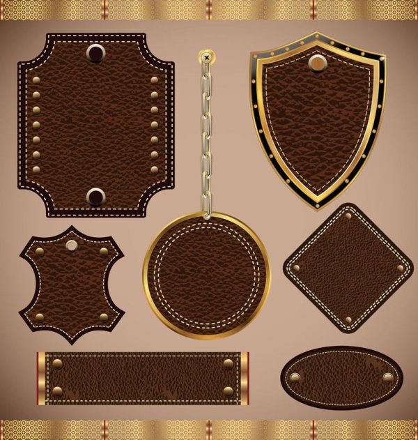 600x631 Leather Label Free Vector 02 Free Download