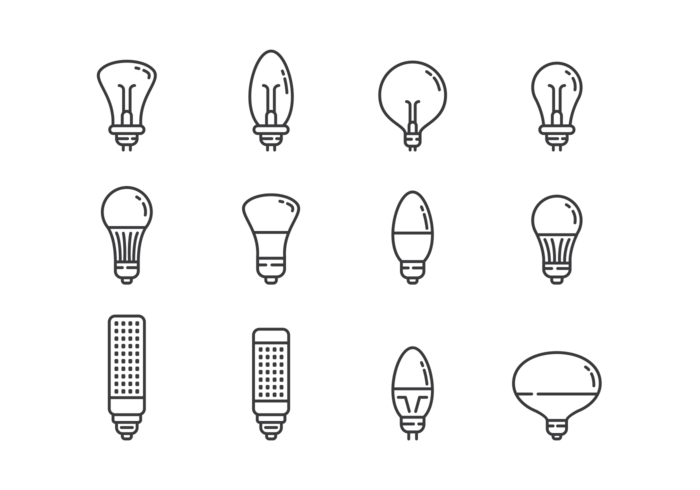 700x490 Led Lights Icons Vector