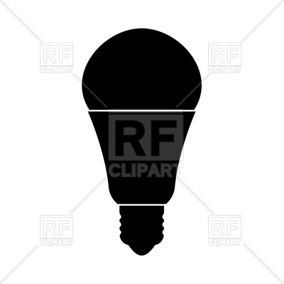400x400 Led Lightbulb Silhouette Vector Image Vector Artwork Of Objects