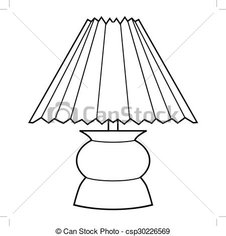 450x470 Lamp Clipart Outline