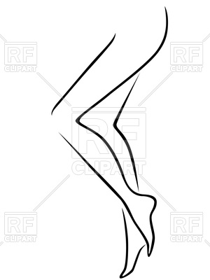 300x400 Outline Of Female Legs Vector Image Vector Artwork Of People