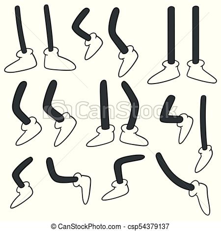 450x470 Vector Set Of Cartoon Leg.
