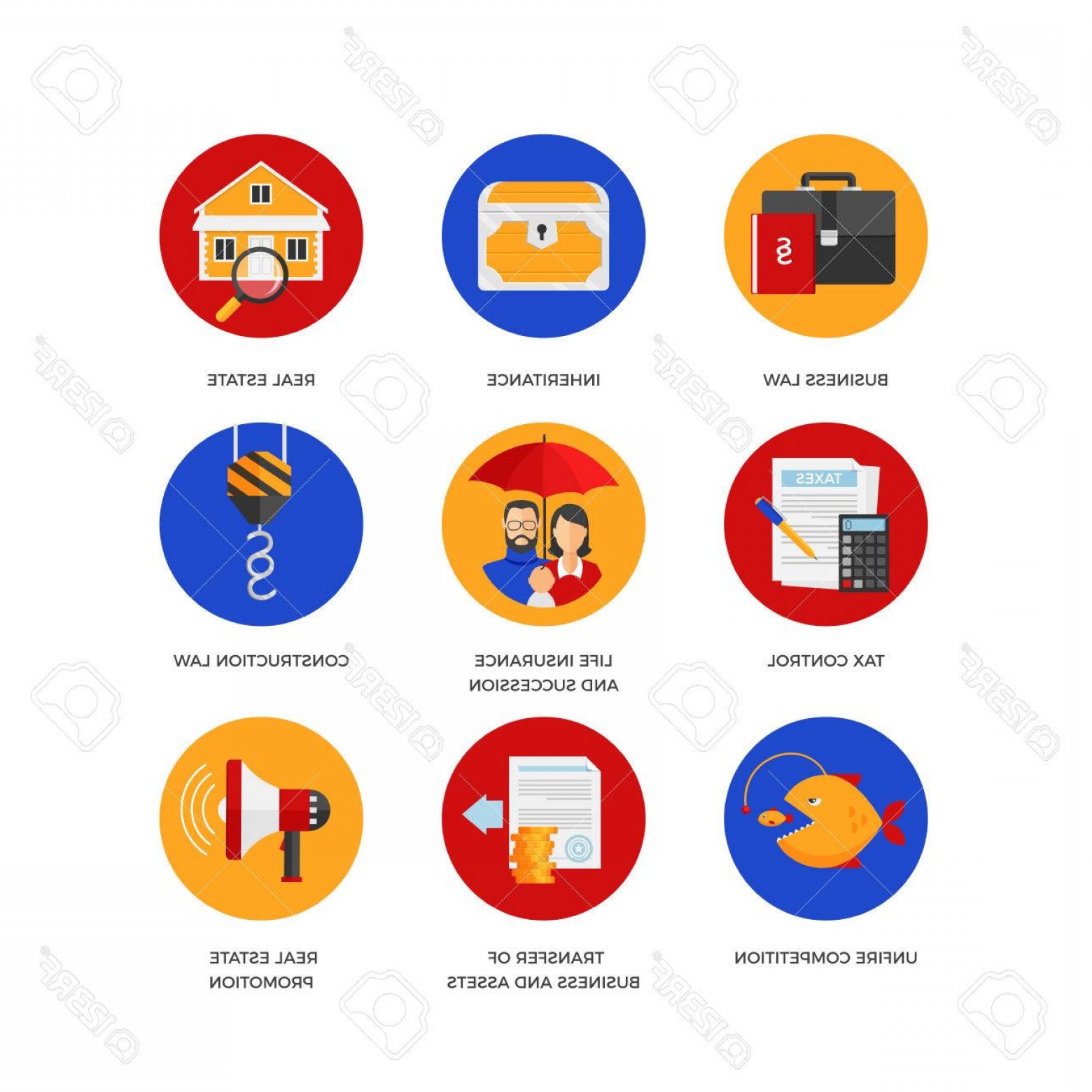 1560x1560 Photostock Vector Vector Icons Of Legal Services Like Business And