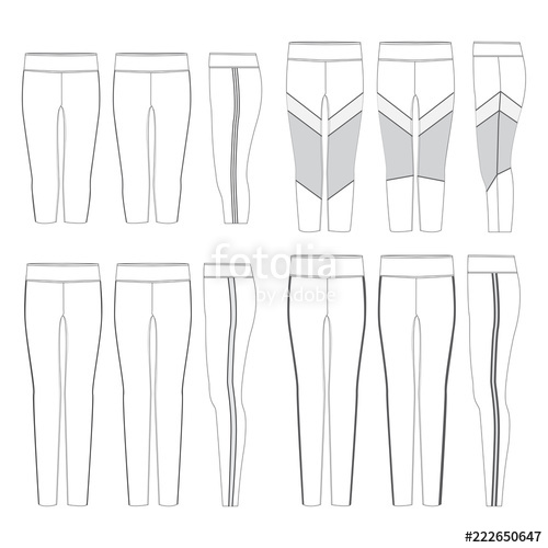500x500 Vector Template For Womens Leggings Stock Image And Royalty Free