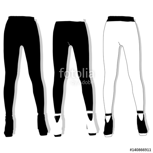 500x500 Woman Leggings Illustration. Stock Image And Royalty Free Vector