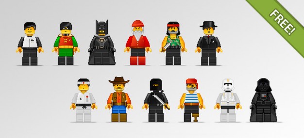 626x285 Lego Character Illustrations Vector Free Download