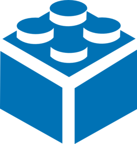 282x297 Blue Lego Block Clip Art