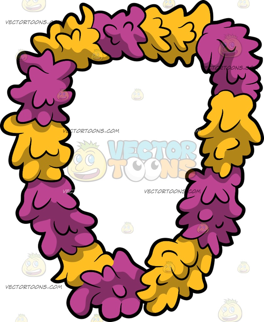 842x1024 A Flower Lei Clipart By Vector Toons