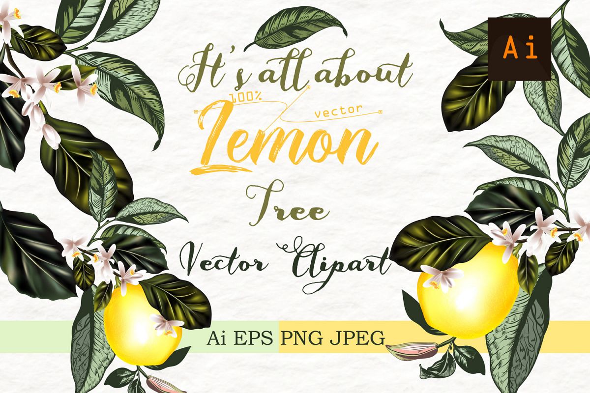 1200x800 Its All About Lemon. Vector Clipart