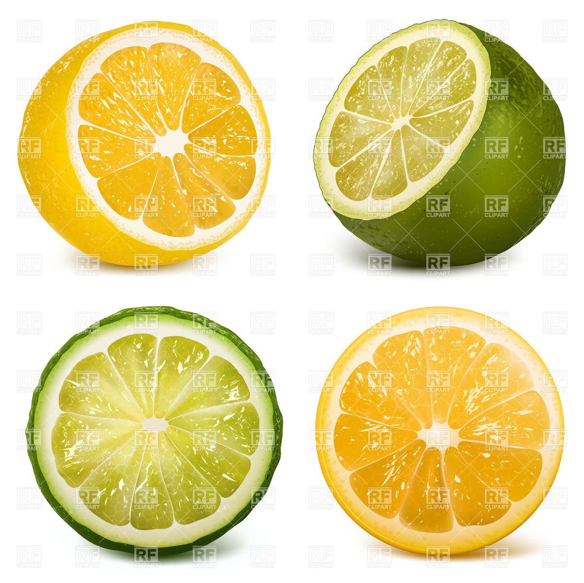 1200x1198 Ctrus Fruits Lime And Lemon Vector Image Vector Artwork Of Food