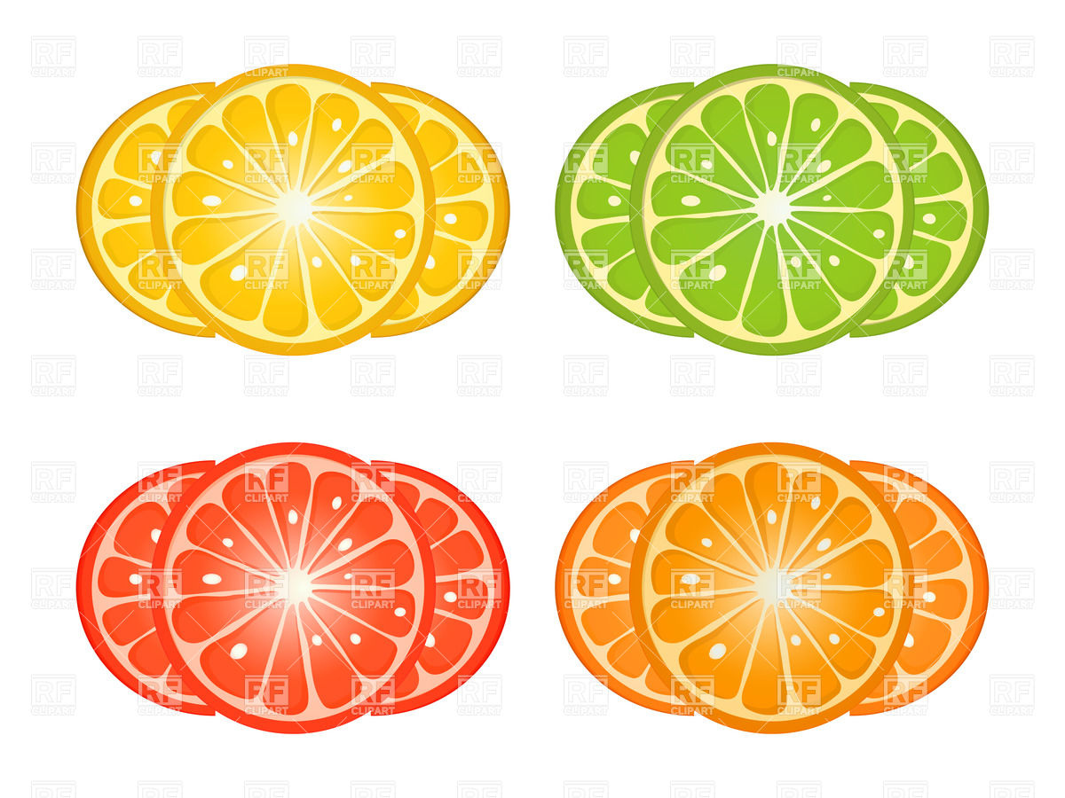 1200x900 Orange, Lemon, Grapefruit, Lime Slices Vector Image Vector