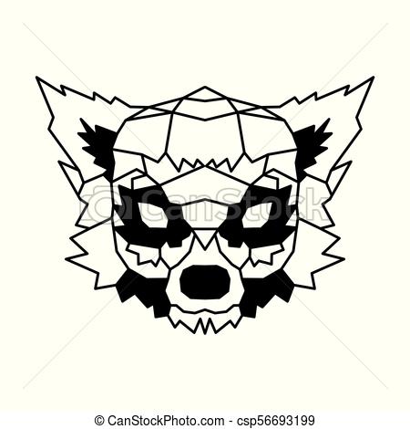 450x470 Low Polygonal Portrait Of A Lemur. Nice Vector Graphic