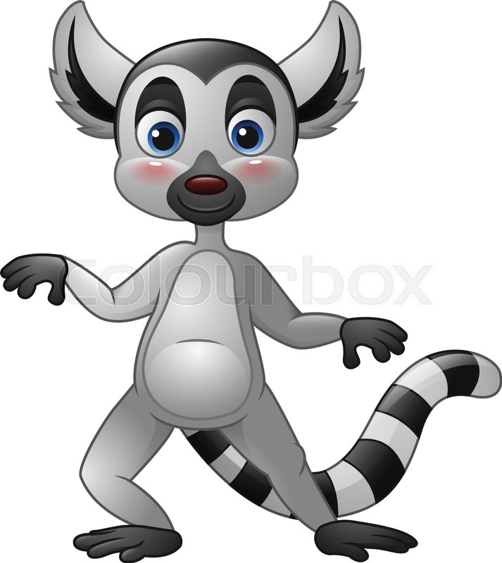 713x800 Vector Illustration Of Cartoon Funny Lemur Stock Vector Colourbox