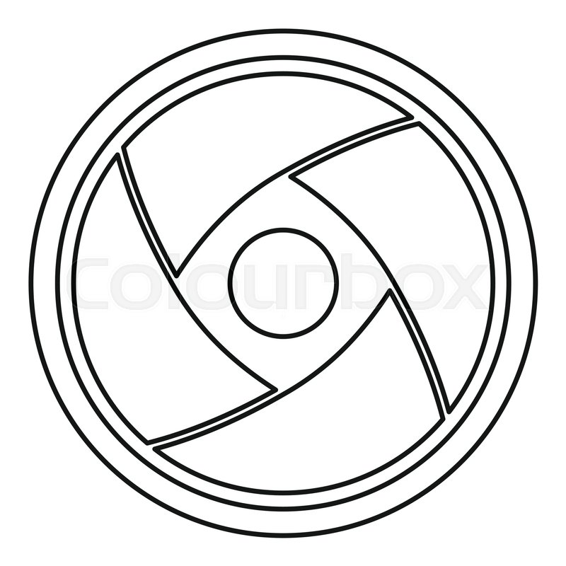 800x800 Camera Lens Icon. Outline Illustration Of Camera Lens Vector Icon