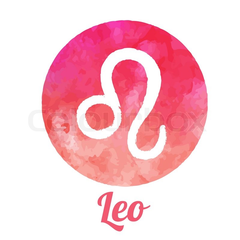 800x800 Watercolor Zodiac Icon Set Leo Vector Sign Stock Vector Colourbox