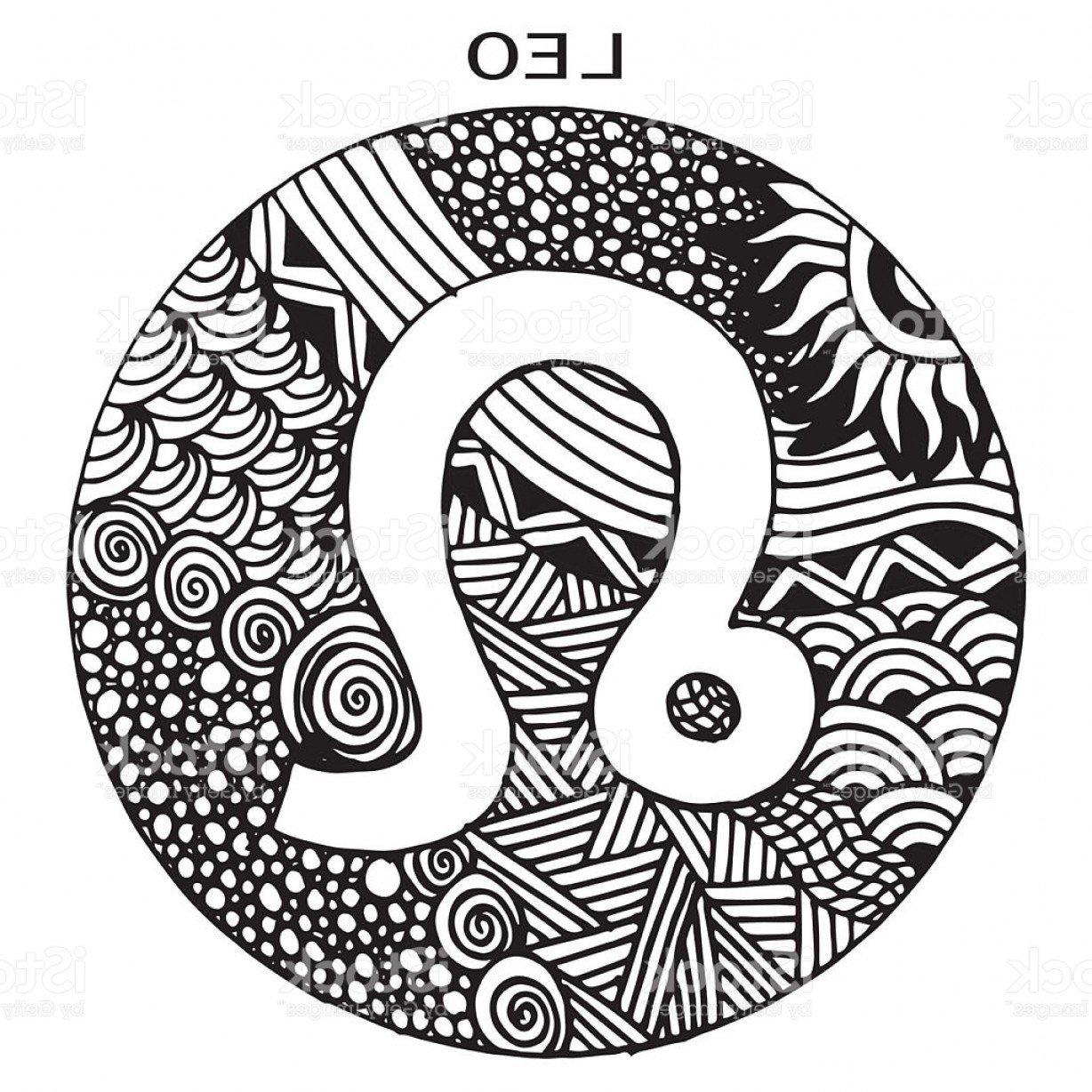 1228x1228 Hand Drawn Zodiac Sign Leo Vector Illustration Gm Createmepink