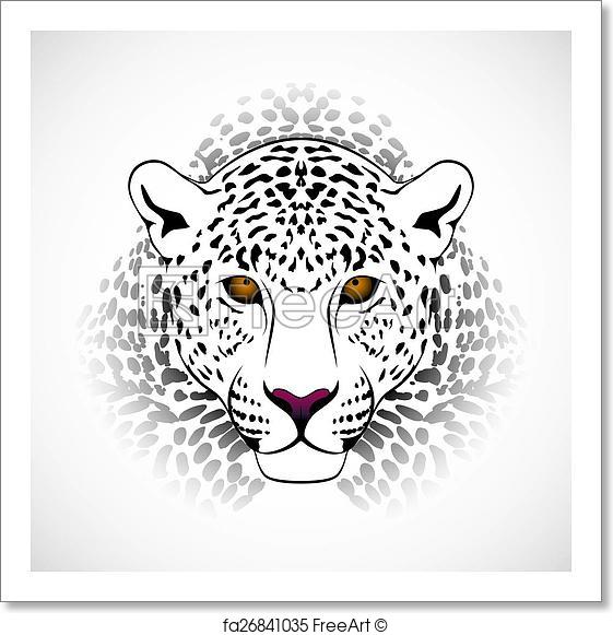 561x581 Free Art Print Of Vector Leopard. Vector Leopard Executed In The