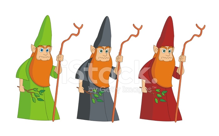 702x439 Sorcerer Leprechaun Vector Illustration Cartoon Stock Vector