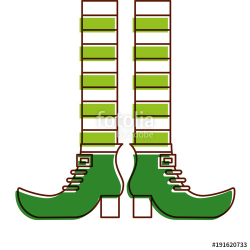 500x500 Green Legs And Shoes Of Leprechaun Vector Illustration Stock