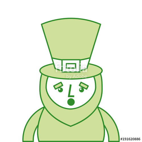500x500 St. Patricks Day Portrait Of A Sad Leprechaun Vector Illustration