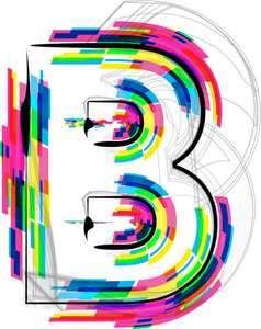 238x300 Font Illustration. Letter B. Vector Illustration Royalty Free