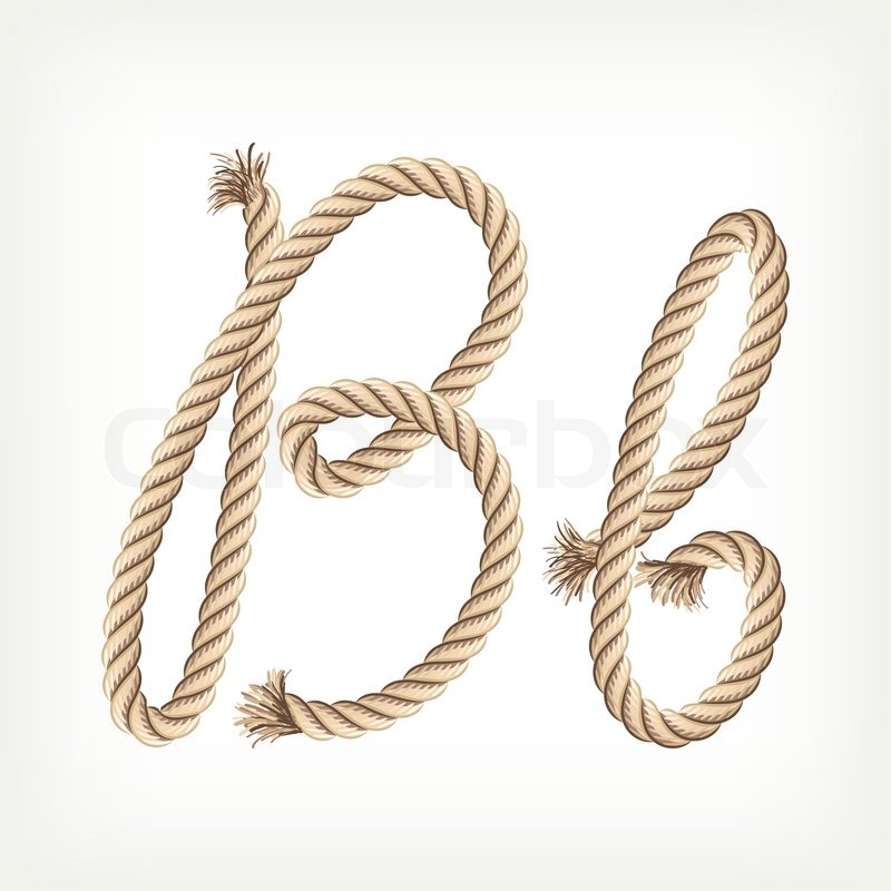 800x800 Rope Alphabet. Letter B Stock Vector Colourbox