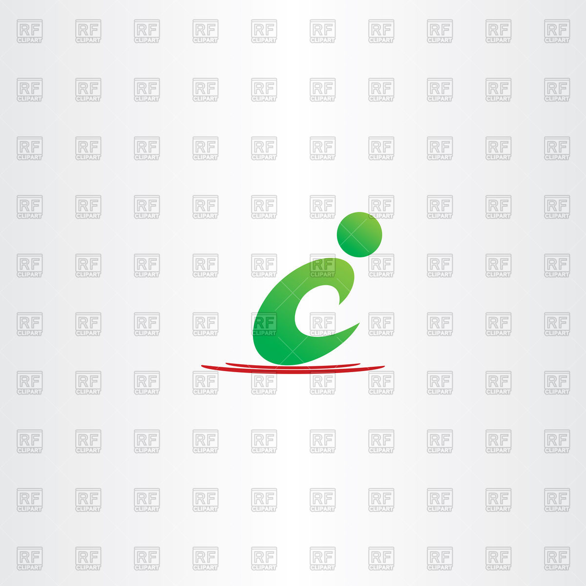 1200x1200 Green Man Letter C Icon C Logo Vector Image Vector Artwork Of