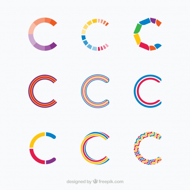 626x626 Multicolor Letter C Logo Collection Vector Free Download