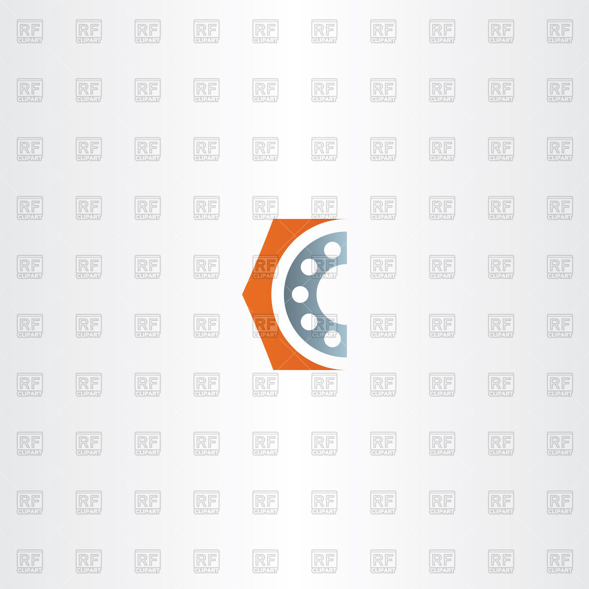 1200x1200 Roller Bearing Letter C Logo Vector Image Vector Artwork Of