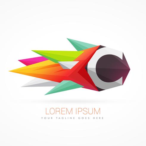 490x490 Colorful Abstract Logo With Letter C