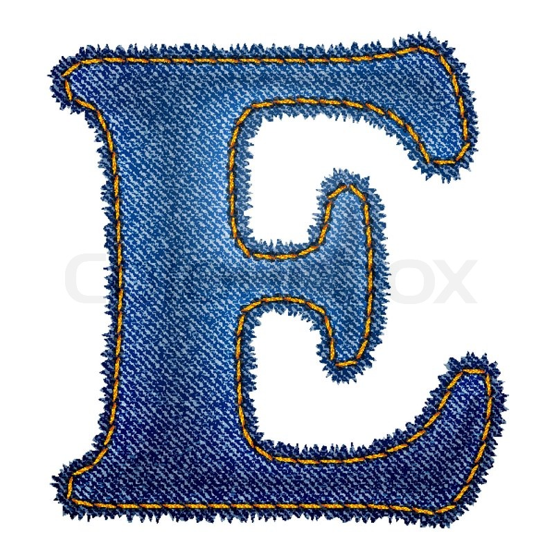 800x800 Jeans Alphabet Denim Letter E Stock Vector Colourbox