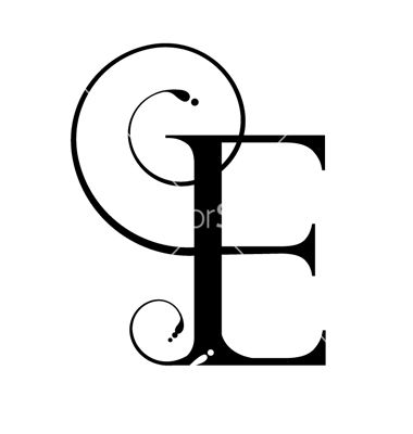 380x400 Letter E Letter E Vector Art