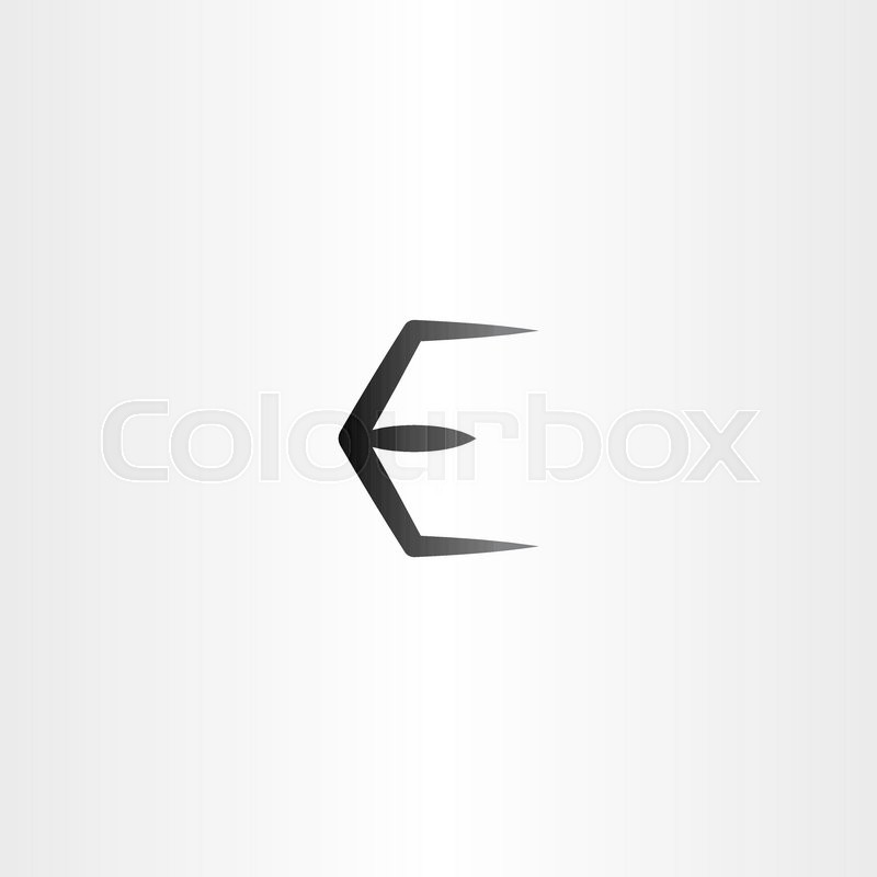 800x800 Black E Logo Letter E Vector Symbol Font Stock Vector Colourbox