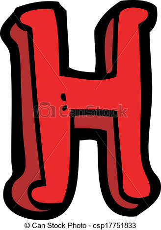 328x470 Cartoon Letter H.