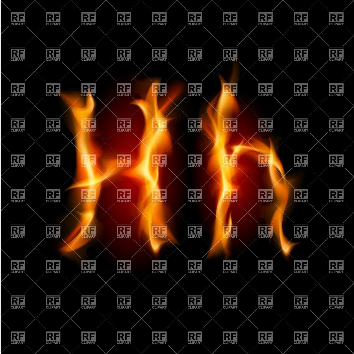 1200x1200 Fiery Font, Letter H Vector Image Vector Artwork Of Signs