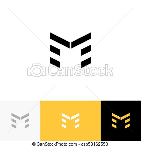 450x470 M Vector. Logo, Icon, Symbol, Sign From Letters M. Flat Logotype