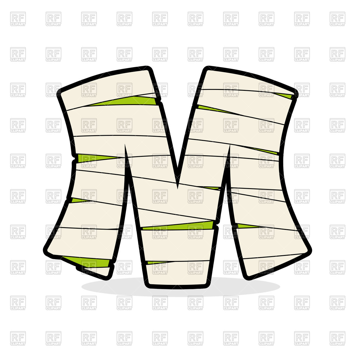 1200x1200 Mummy Letter M Vector Image Vector Artwork Of Signs, Symbols