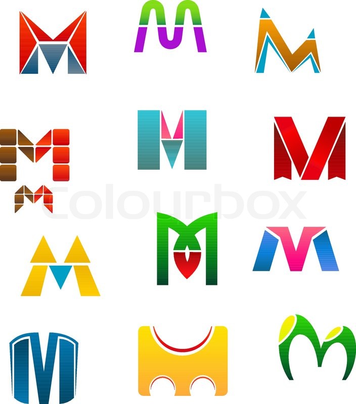 704x800 Set Of Alphabet Symbols Of Letter M Stock Vector Colourbox