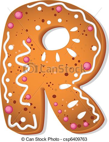 363x470 Illustration Of A Cookies Letter R.