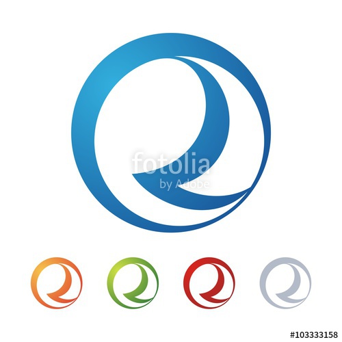 500x500 Letter R Logo, Elegant Simple Circle R Design Vector Logo Template