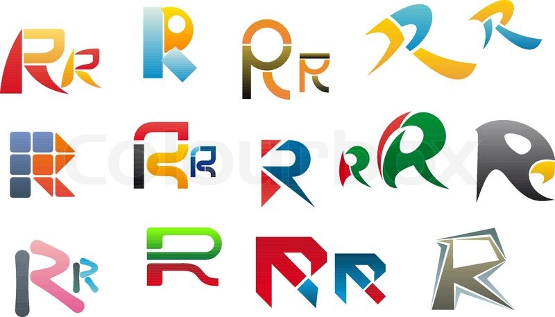 800x457 Set Of Alphabet Symbols And Elements Of Letter R Stock Vector