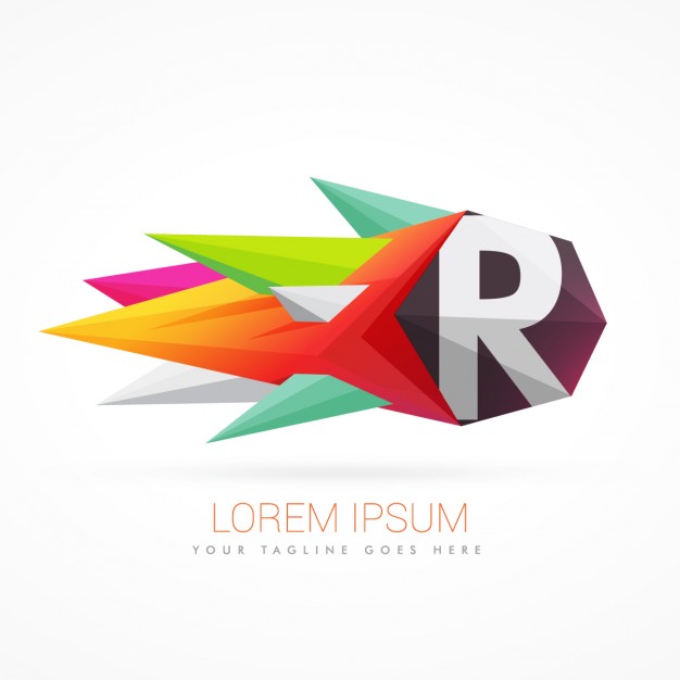 626x626 Colorful Abstract Logo With Letter R Vector Free Download