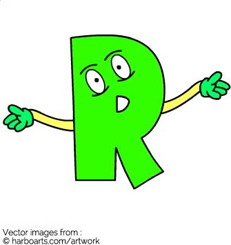 335x355 Download Cartoon Letter R